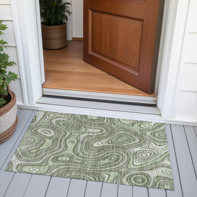 Addison Chantille ACN2097 Geometric Machine Made Transitional Aloe Rug