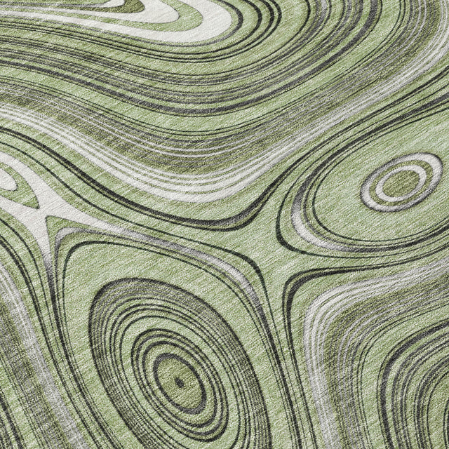 Addison Chantille ACN2097 Geometric Machine Made Transitional Aloe Rug