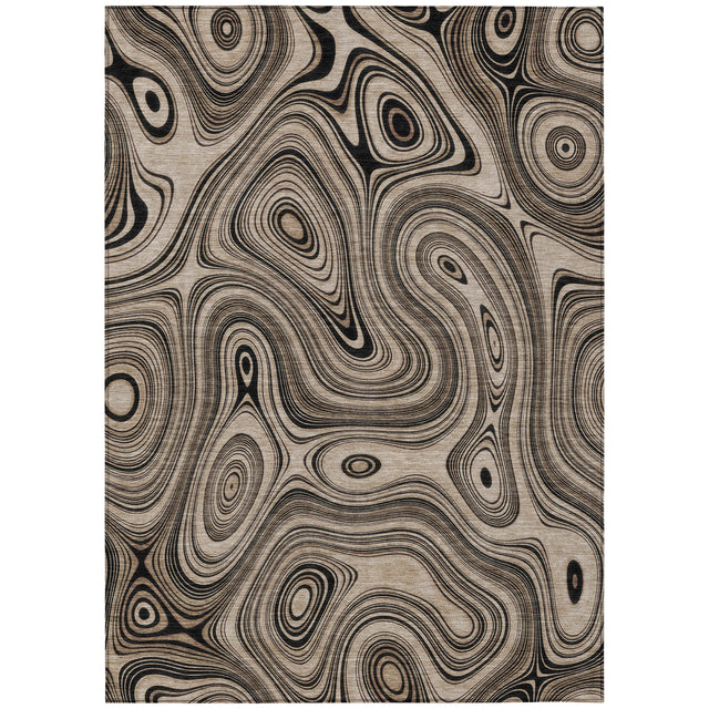 Addison Chantille ACN2097 Geometric Machine Made Transitional Beige Rug