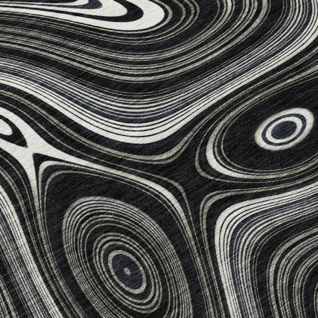 Addison Chantille ACN2097 Geometric Machine Made Transitional Black Rug