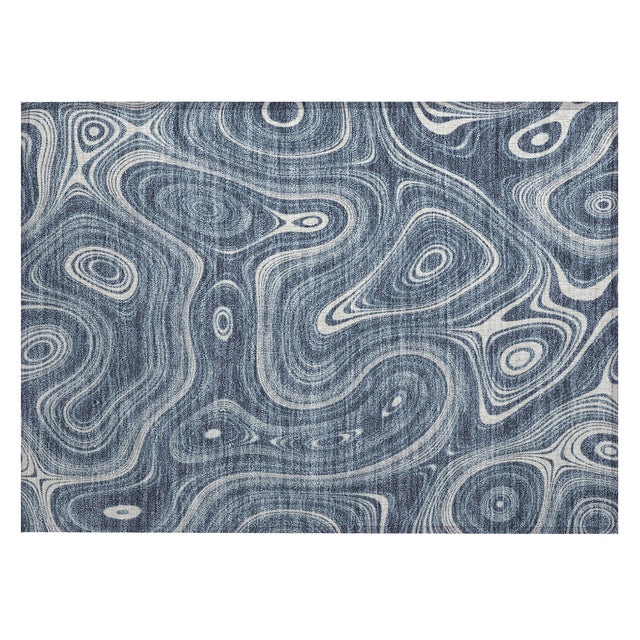 Addison Chantille ACN2097 Geometric Machine Made Transitional Blue Rug