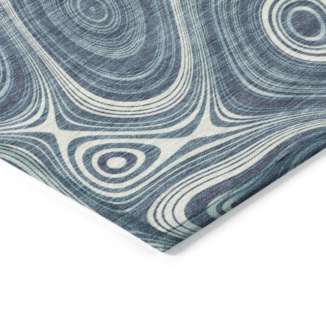 Addison Chantille ACN2097 Geometric Machine Made Transitional Blue Rug