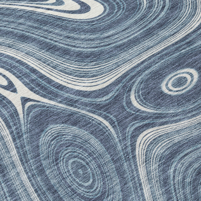 Addison Chantille ACN2097 Geometric Machine Made Transitional Blue Rug