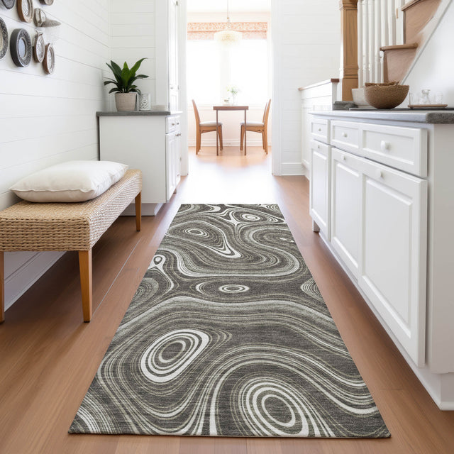 Addison Chantille ACN2097 Geometric Machine Made Transitional Gray Rug