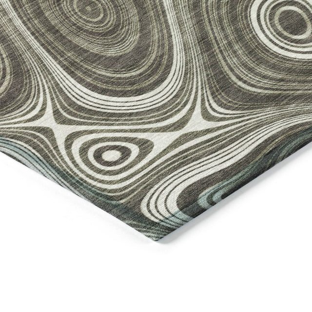 Addison Chantille ACN2097 Geometric Machine Made Transitional Gray Rug