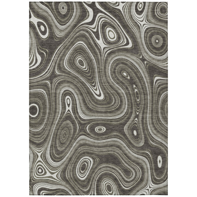 Addison Chantille ACN2097 Geometric Machine Made Transitional Gray Rug