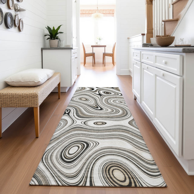 Addison Chantille ACN2097 Geometric Machine Made Transitional Ivory Rug