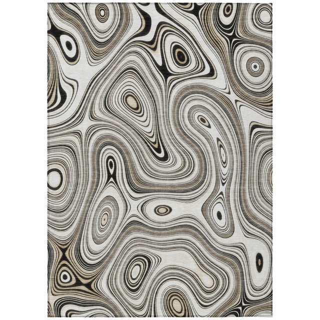 Addison Chantille ACN2097 Geometric Machine Made Transitional Ivory Rug