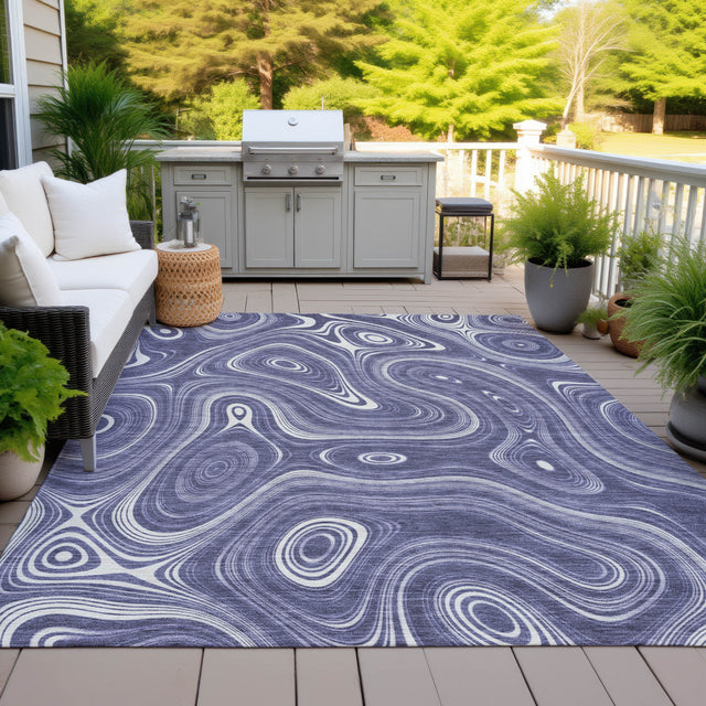 Addison Chantille ACN2097 Geometric Machine Made Transitional Plum Rug