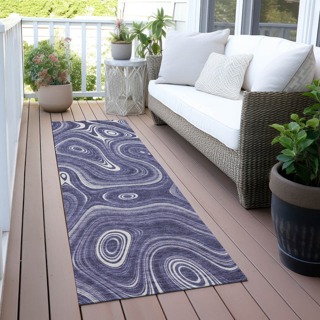 Addison Chantille ACN2097 Geometric Machine Made Transitional Plum Rug