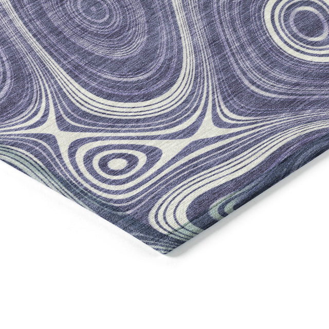 Addison Chantille ACN2097 Geometric Machine Made Transitional Plum Rug