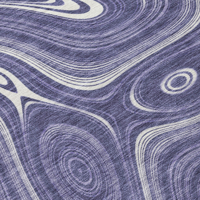 Addison Chantille ACN2097 Geometric Machine Made Transitional Plum Rug