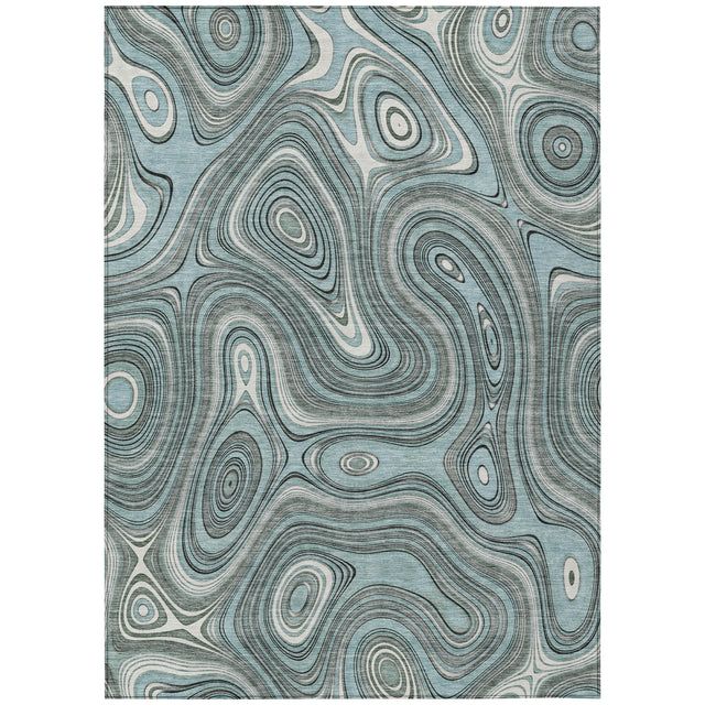 Addison Chantille ACN2097 Geometric Machine Made Transitional Sky Rug