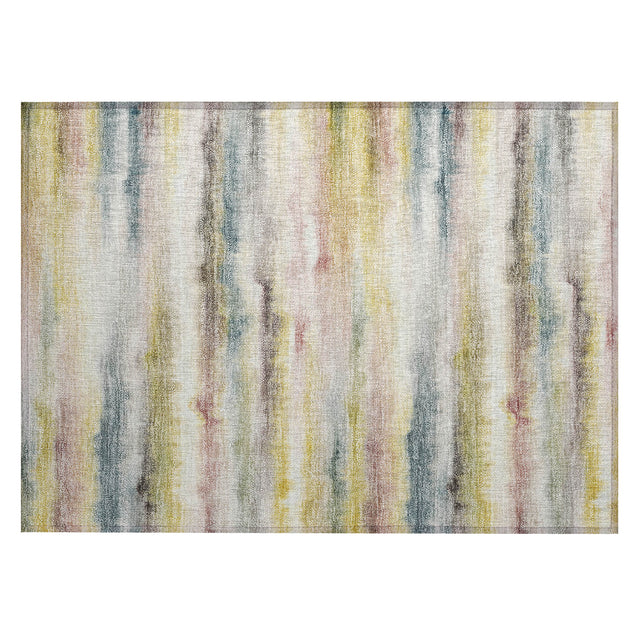 Addison Chantille ACN2098 Stripes Machine Made Transitional Gold Rug