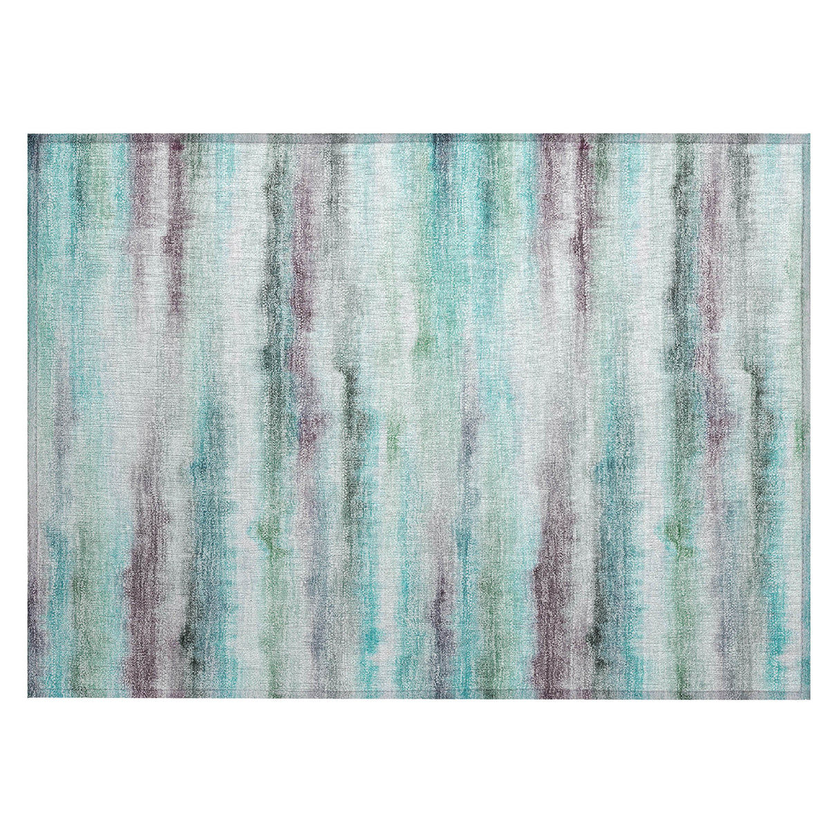 Addison Chantille ACN2098 Stripes Machine Made Transitional Teal Rug