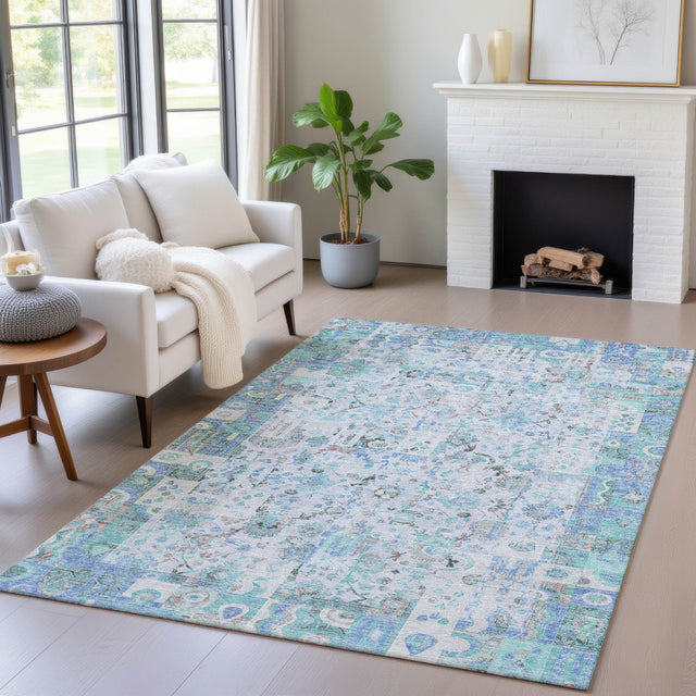 Addison Chantille ACN2099 Global Machine Made Traditional Blue Rug