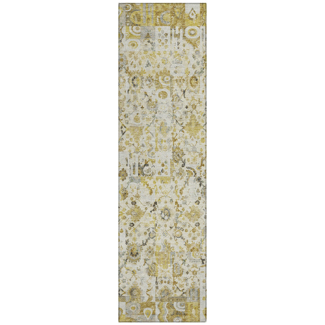 Addison Chantille ACN2099 Global Machine Made Traditional Gold Rug