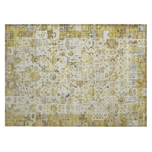 Addison Chantille ACN2099 Global Machine Made Traditional Gold Rug