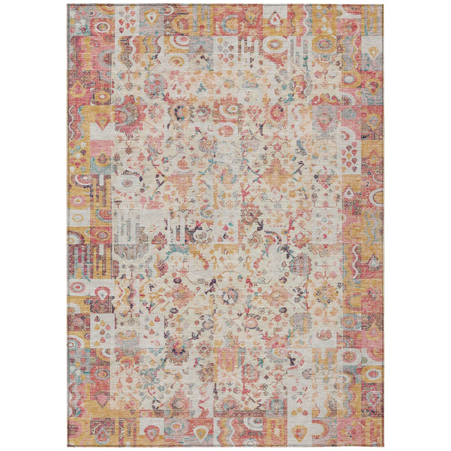 Addison Chantille ACN2099 Global Machine Made Traditional Pink Rug