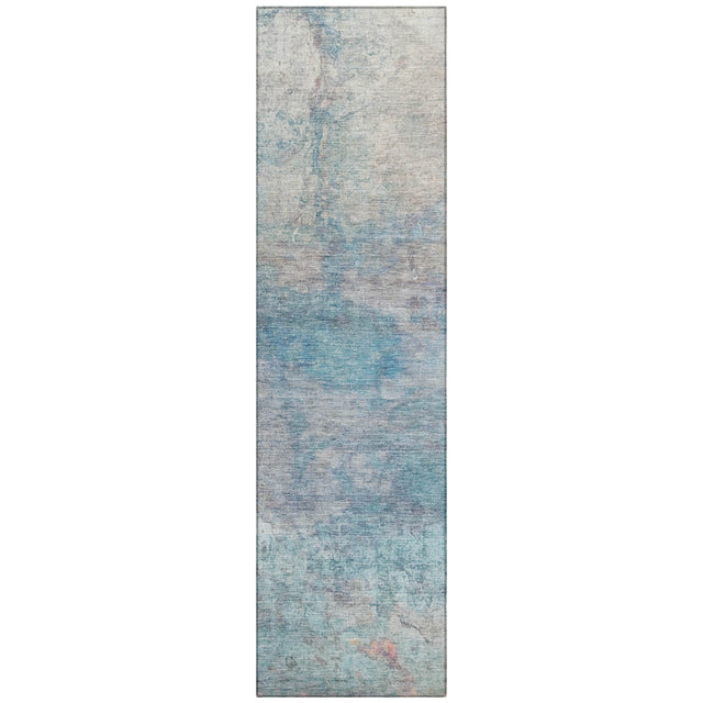 Addison Chantille ACN2100 Abstract Machine Made Transitional Aqua Rug