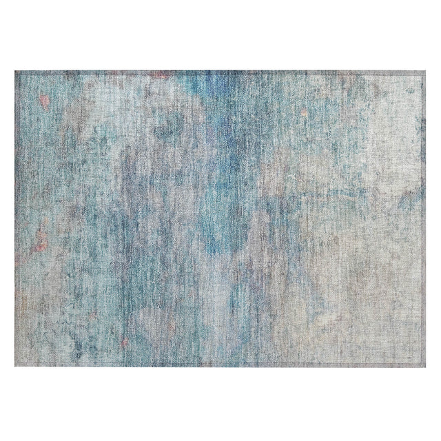 Addison Chantille ACN2100 Abstract Machine Made Transitional Aqua Rug