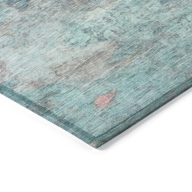 Addison Chantille ACN2100 Abstract Machine Made Transitional Aqua Rug