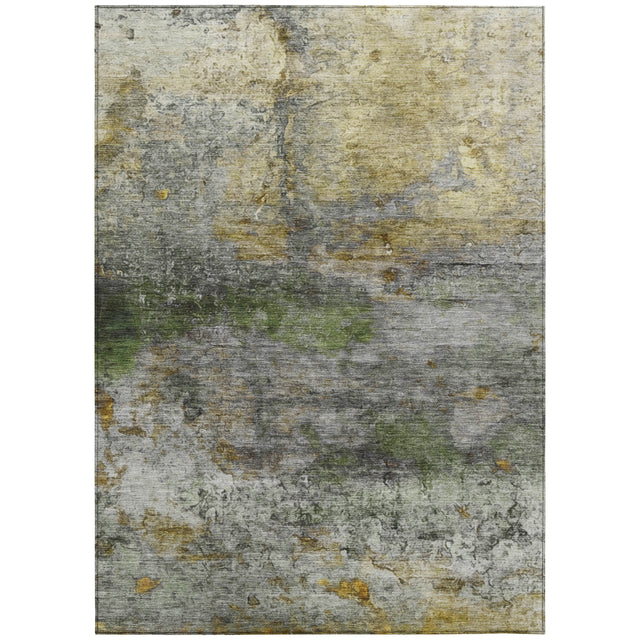 Addison Chantille ACN2100 Abstract Machine Made Transitional Olive Rug