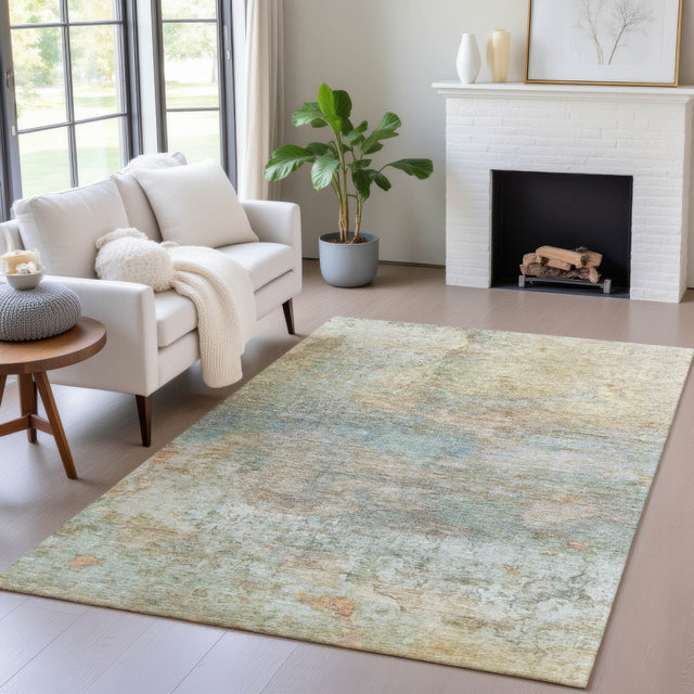 Addison Chantille ACN2100 Abstract Machine Made Transitional Wheat Rug