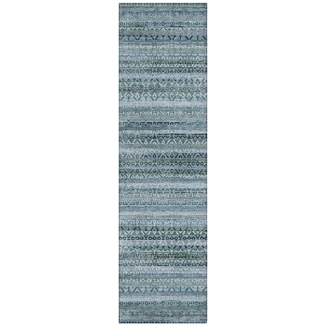Addison Chantille ACN2101 Stripes Machine Made Transitional Aloe Rug