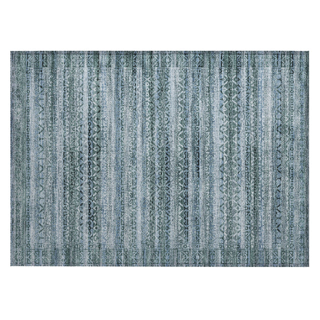 Addison Chantille ACN2101 Stripes Machine Made Transitional Aloe Rug