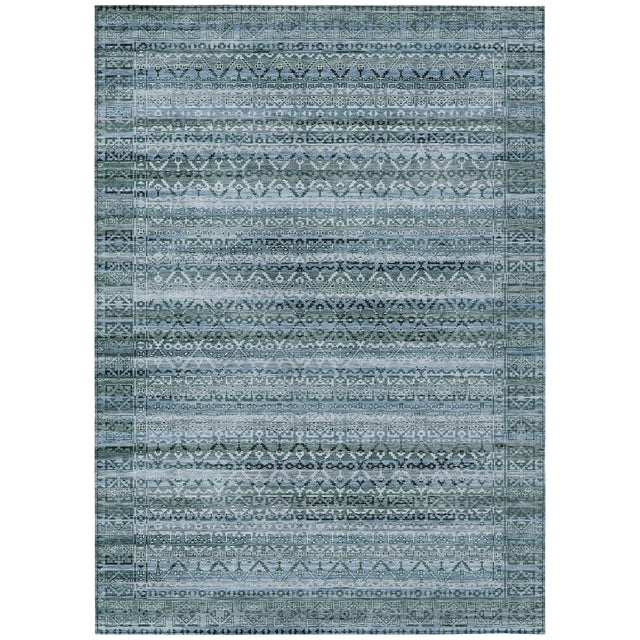 Addison Chantille ACN2101 Stripes Machine Made Transitional Aloe Rug