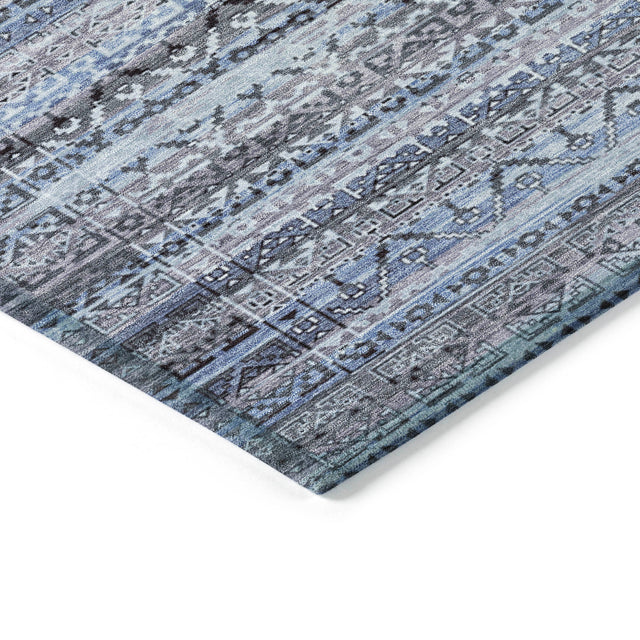 Addison Chantille ACN2101 Stripes Machine Made Transitional Blue Rug