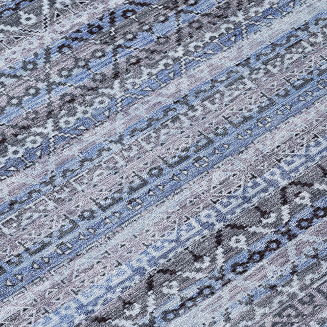 Addison Chantille ACN2101 Stripes Machine Made Transitional Blue Rug