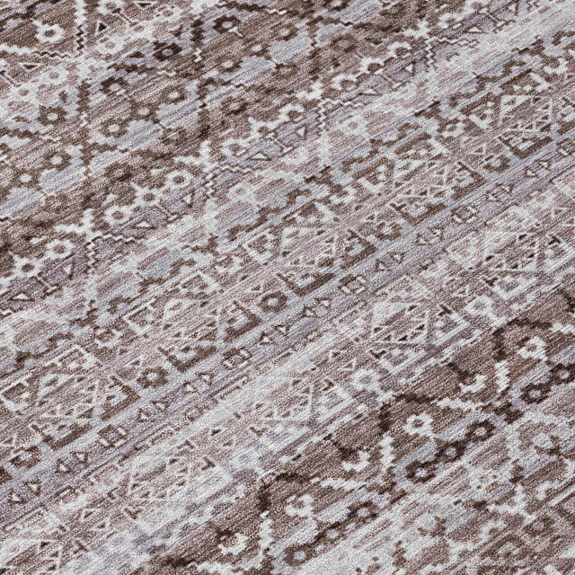 Addison Chantille ACN2101 Stripes Machine Made Transitional Brown Rug