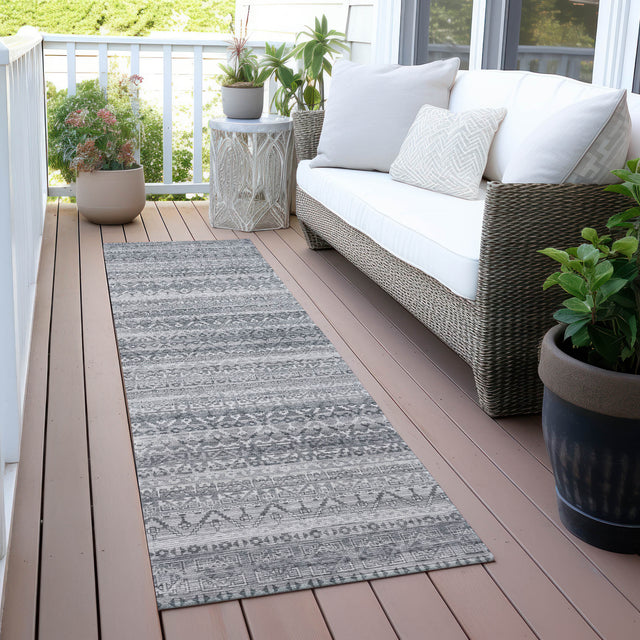 Addison Chantille ACN2101 Stripes Machine Made Transitional Gray Rug