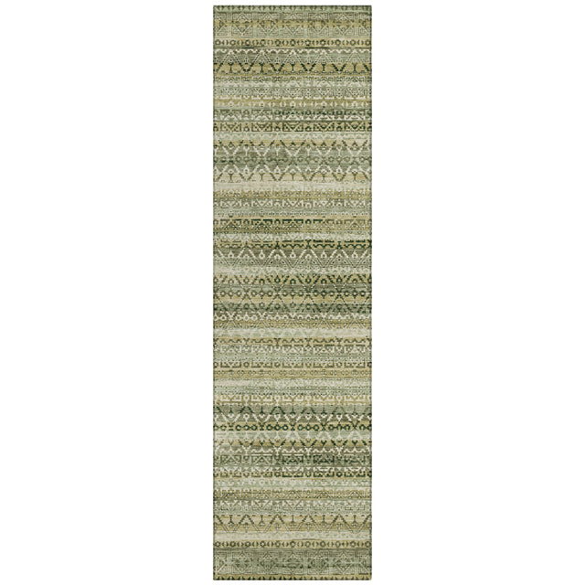 Addison Chantille ACN2101 Stripes Machine Made Transitional Green Rug