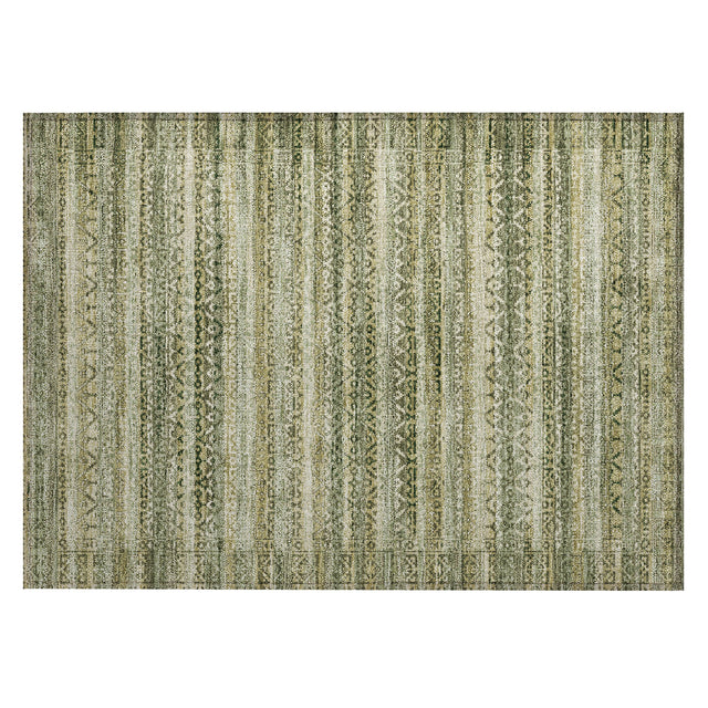 Addison Chantille ACN2101 Stripes Machine Made Transitional Green Rug