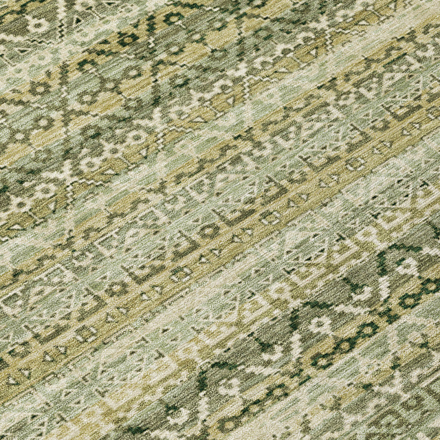 Addison Chantille ACN2101 Stripes Machine Made Transitional Green Rug