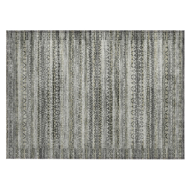 Addison Chantille ACN2101 Stripes Machine Made Transitional Pewter Rug