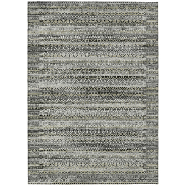 Addison Chantille ACN2101 Stripes Machine Made Transitional Pewter Rug