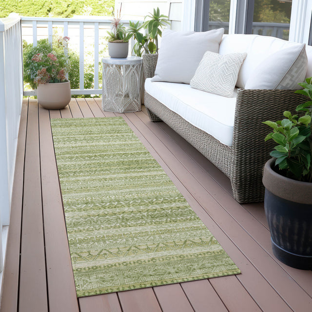 Addison Chantille ACN2101 Stripes Machine Made Transitional Sage Rug