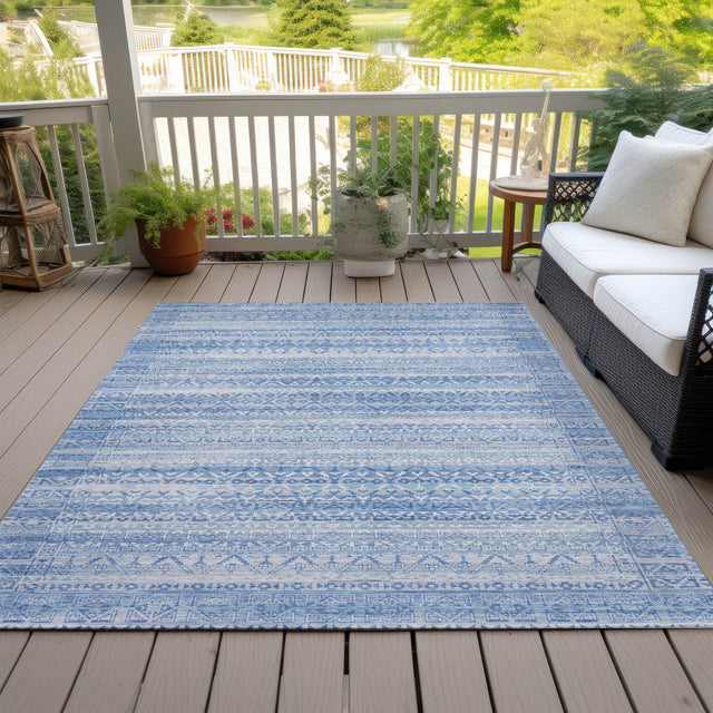 Addison Chantille ACN2101 Stripes Machine Made Transitional Sky Rug