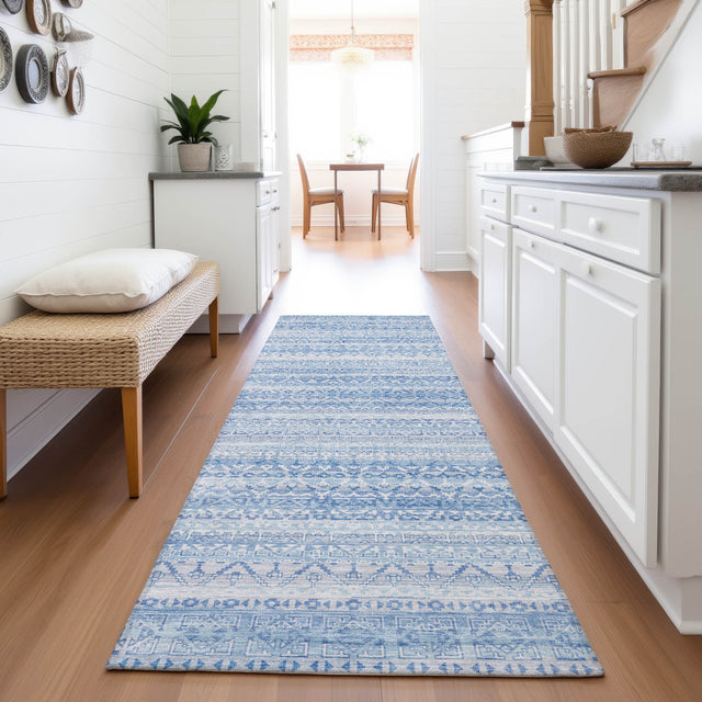 Addison Chantille ACN2101 Stripes Machine Made Transitional Sky Rug