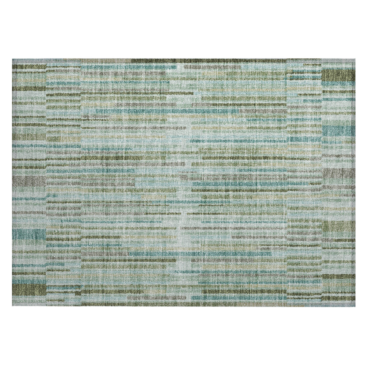Addison Chantille ACN2102 Stripes Machine Made Transitional Aloe Rug