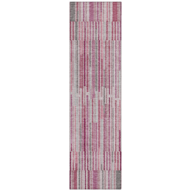 Addison Chantille ACN2102 Stripes Machine Made Transitional Blush Rug