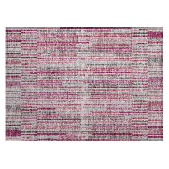 Addison Chantille ACN2102 Stripes Machine Made Transitional Blush Rug