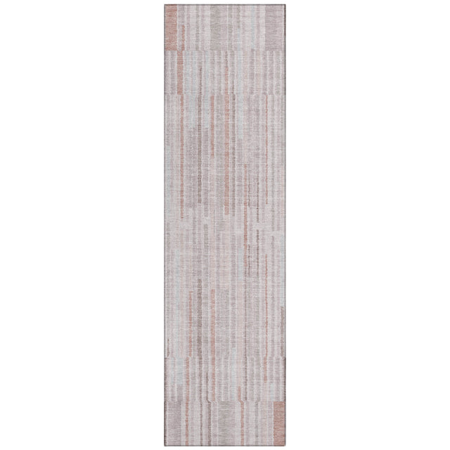 Addison Chantille ACN2102 Stripes Machine Made Transitional Coral Rug