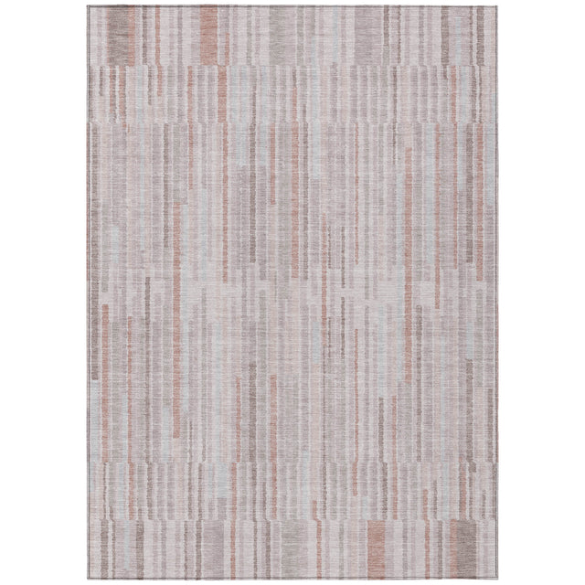 Addison Chantille ACN2102 Stripes Machine Made Transitional Coral Rug