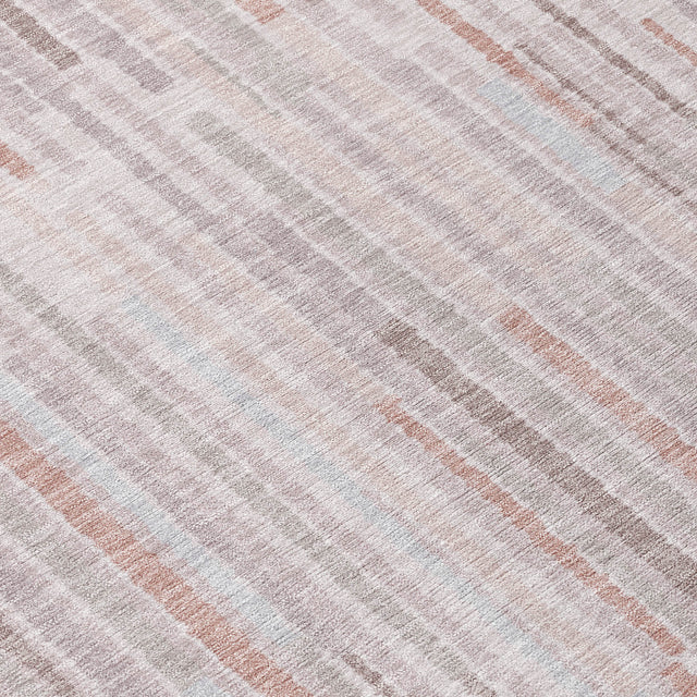 Addison Chantille ACN2102 Stripes Machine Made Transitional Coral Rug