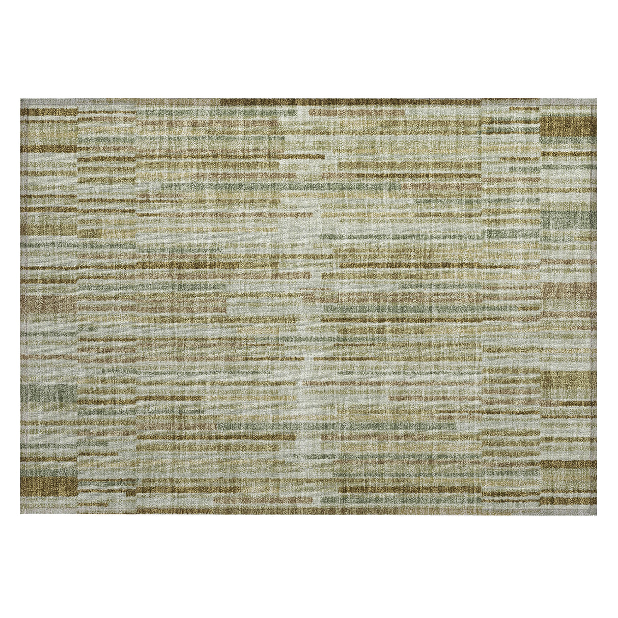 Addison Chantille ACN2102 Stripes Machine Made Transitional Khaki Rug